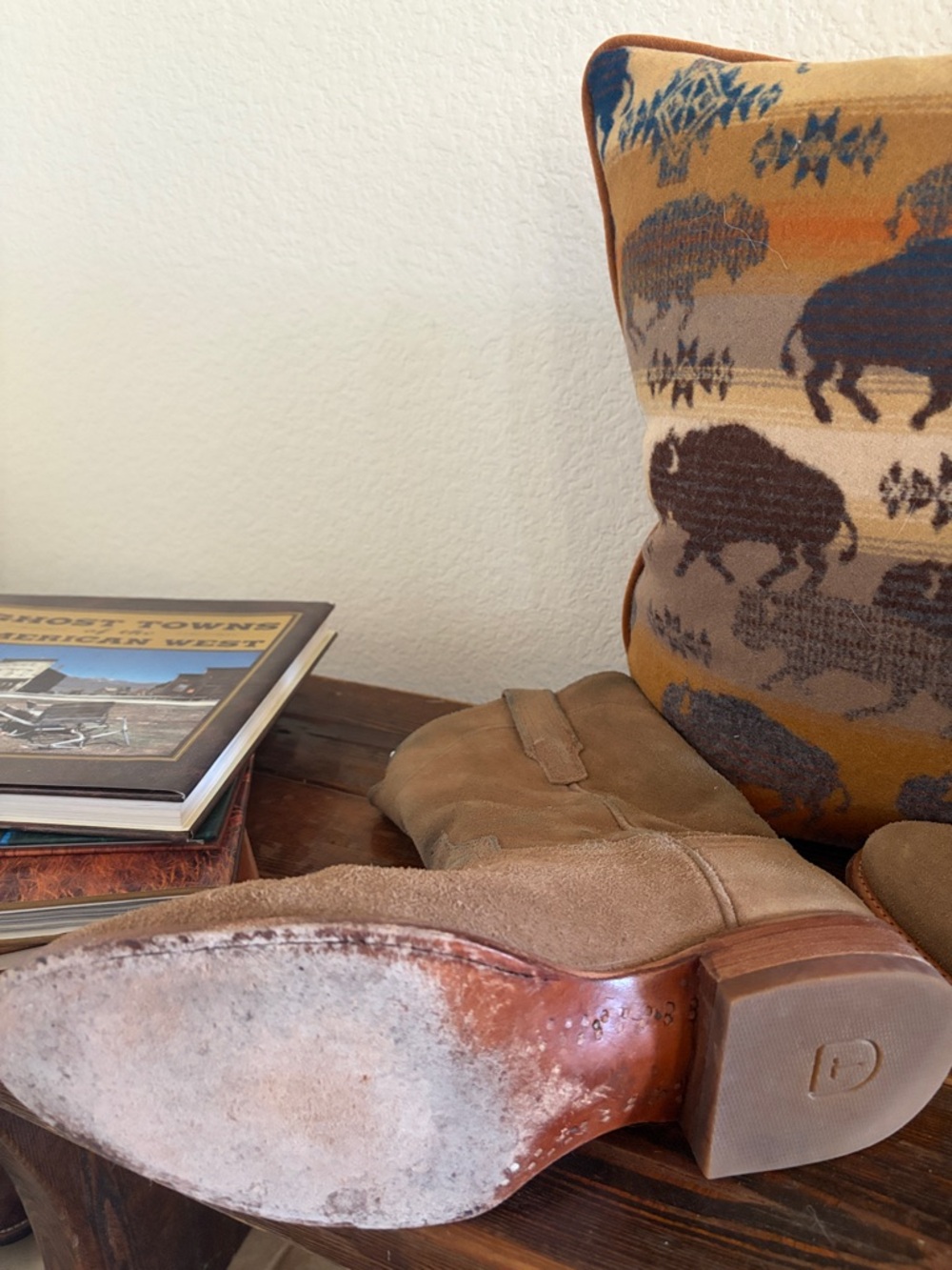 Tecovas "Shane" Suede Roper Boots - Mens 10.5D - Granite w/ matching suede belt - Picture 6 of 13